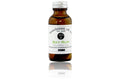 Amber glass bottle of Beardsman Oil Co Bay Rum beard oil with silver cap and white label.