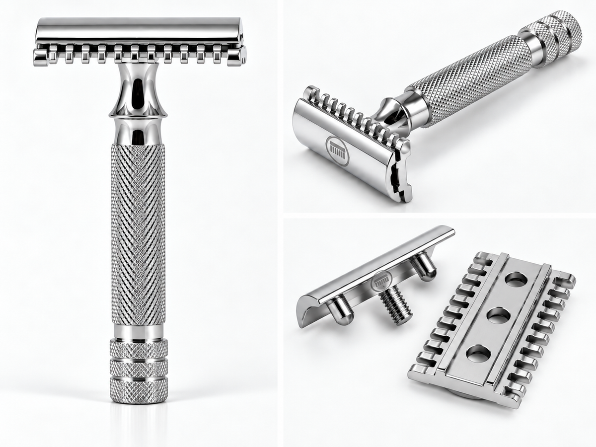 304 stainless steel open-comb safety razor