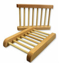 Wooden slatted soap saver dish